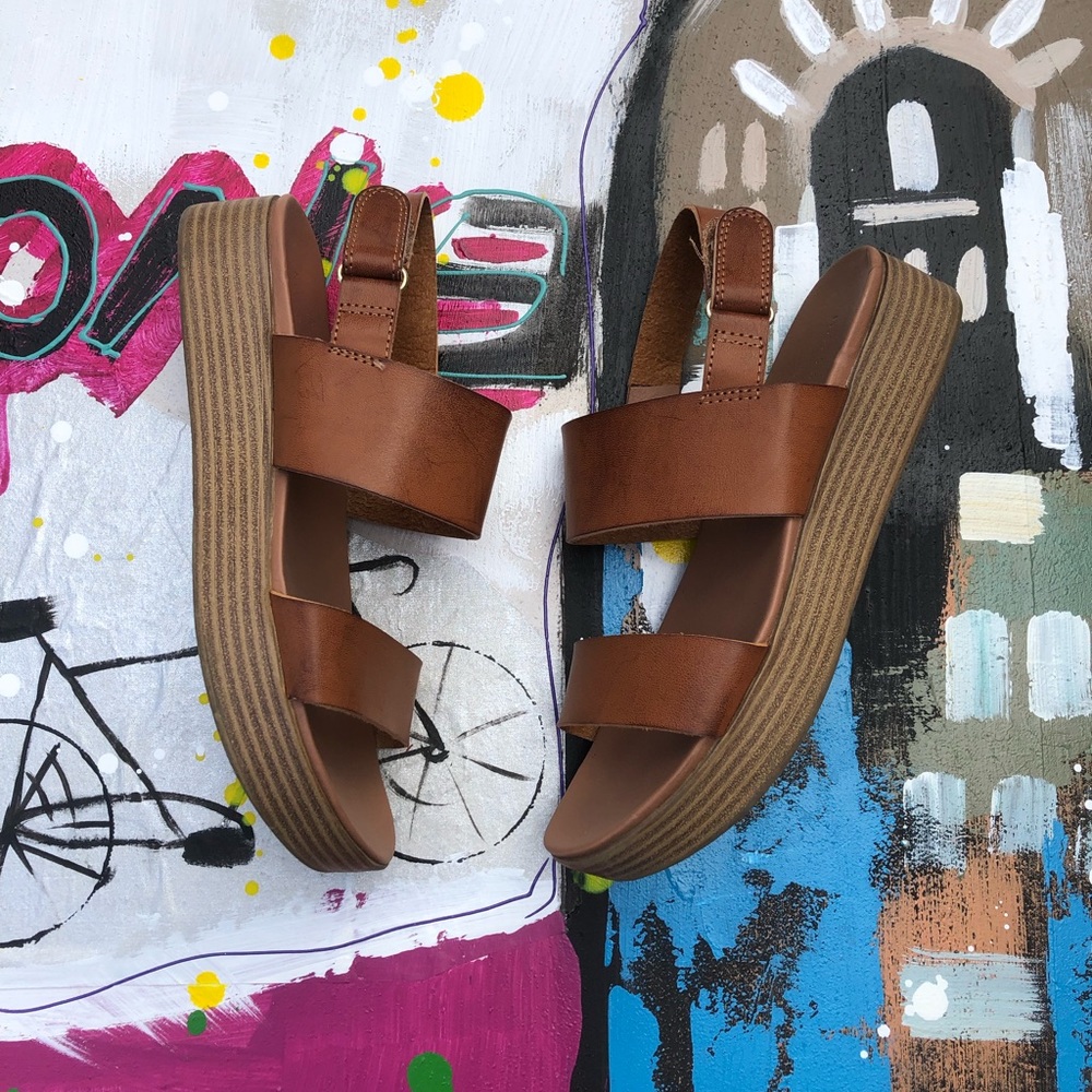 SOLD Madden girl brown platform sandals - Picture 2 of 5